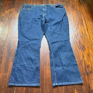 Levis Jeans Womens Plus Size 24W Blue Dark Wash Stretch Bootcut Flare 515 Y2K